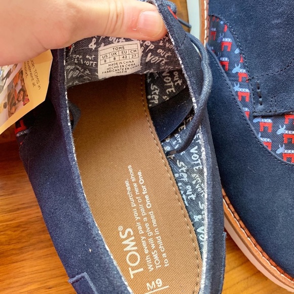 Toms Democratic donkey brogues election mens sz 9 - Picture 10 of 12
